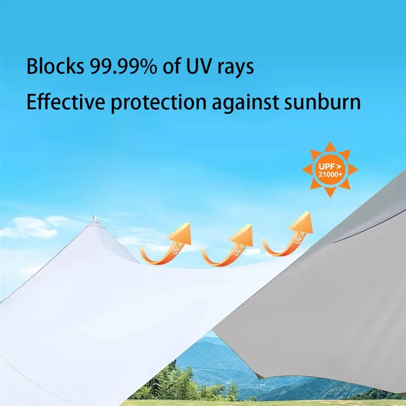 Portable Silver Coated Sun Shelter