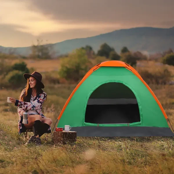 2-Person-Waterproof-Camping-Dome-Tent-in-orange