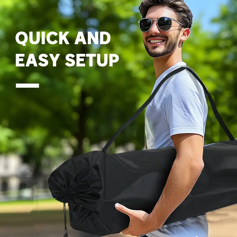 Folded ZenithOut double camping chair with compact dimensions and carry bag for portability. Folded ZenithOut double camping chair with compact dimensions and carry bag for portability.