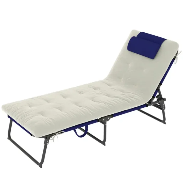Folding-chaise-lounge-by-pool-with-reclined-backrest