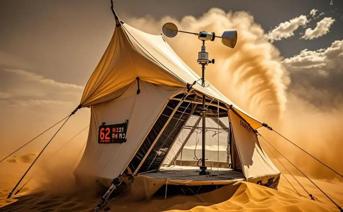 Optimal tent angles for storm resistance