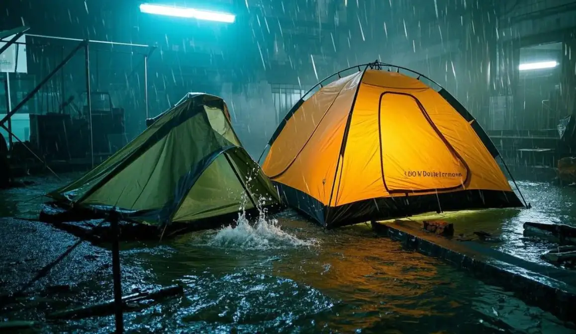 Premium vs budget tent performance in storm testing