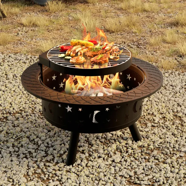 Rotating-grill-firepit-hosting-20-guests-on-a-rooftop-demonstrating-452-sq.in-cooking-area