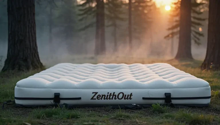 ZenithOut Camping Bed Memory Foam in a cozy outdoor setting